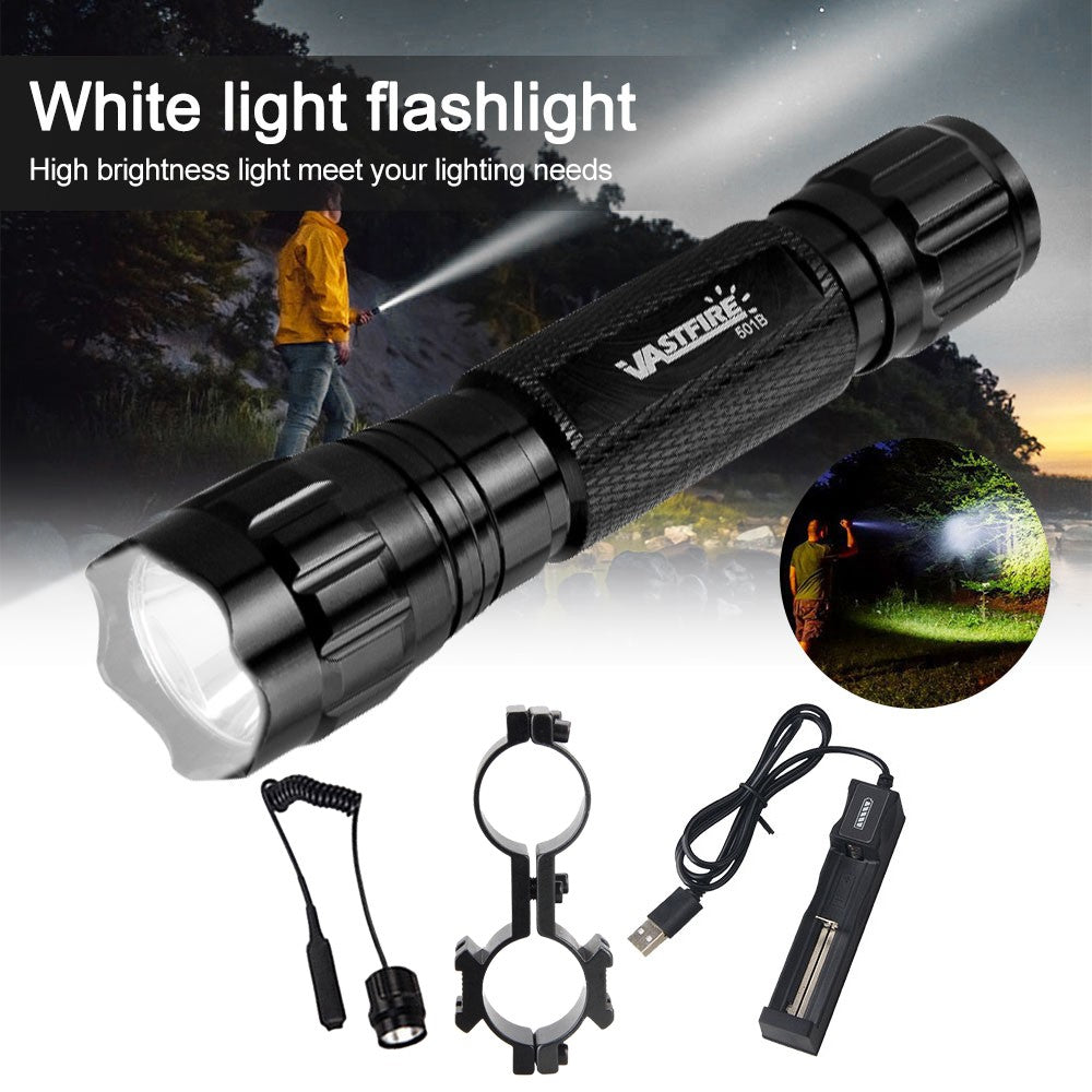 High Brightness LED Hunting Flashlight 1000 Lumens Waterproof Torch