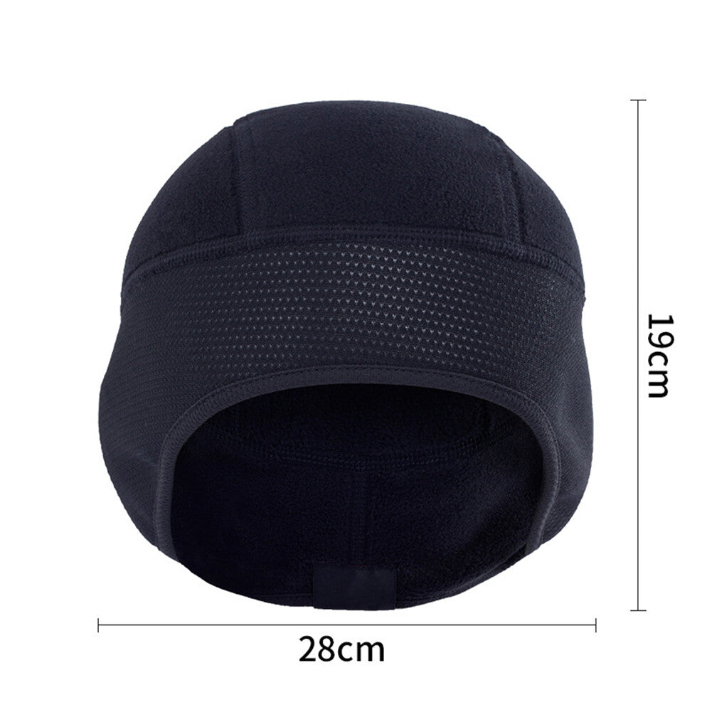 Winter Fleece Skull Cap Helmet Liner for Running Cycling & Outdoor Sports