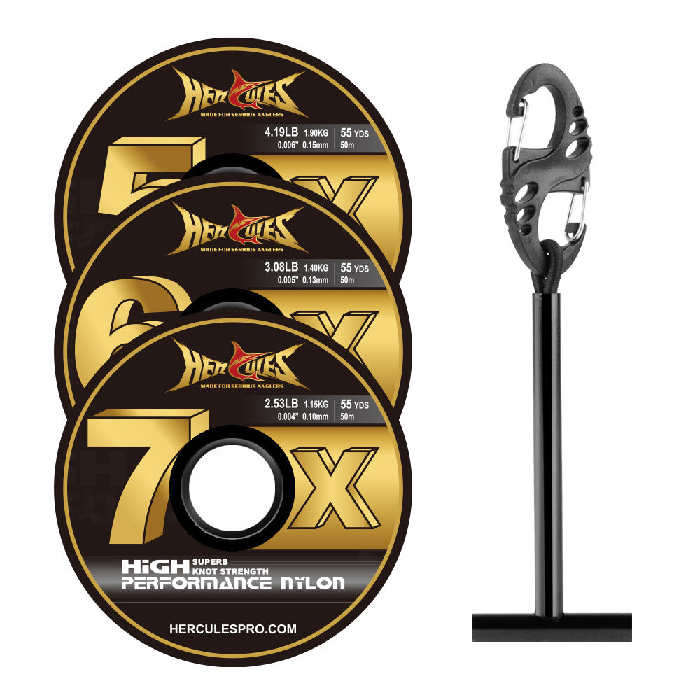 Fly Fishing Tippet Line Fluorocarbon & Nylon Spools - Multiple Sizes