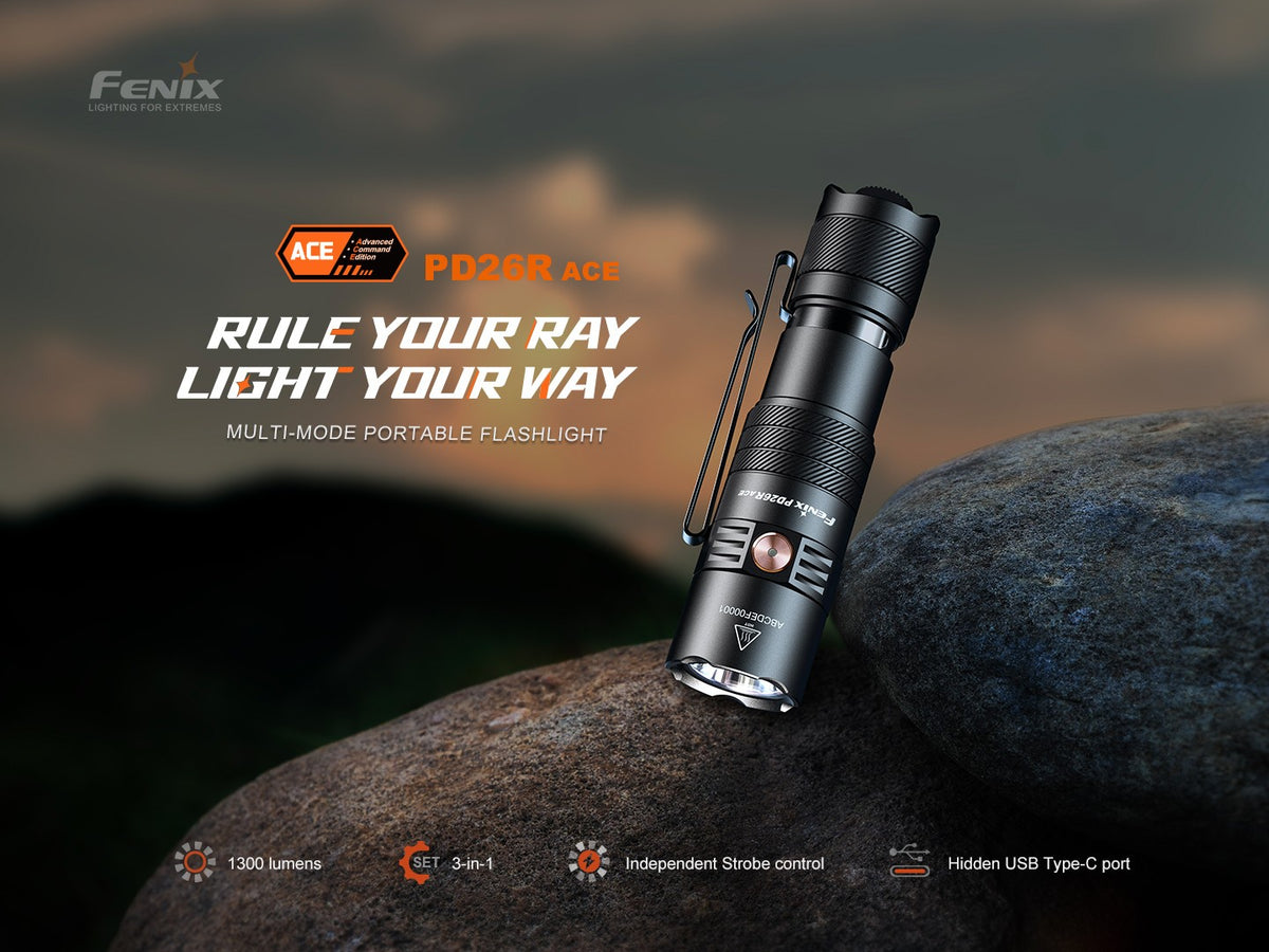 Rechargeable LED EDC Flashlight 1300 Lumens Compact Portable