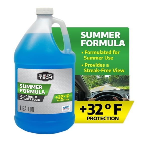 3 Pack Summer Windshield Washer Fluid - Protects Down to +32°F, 1 Gallon Each