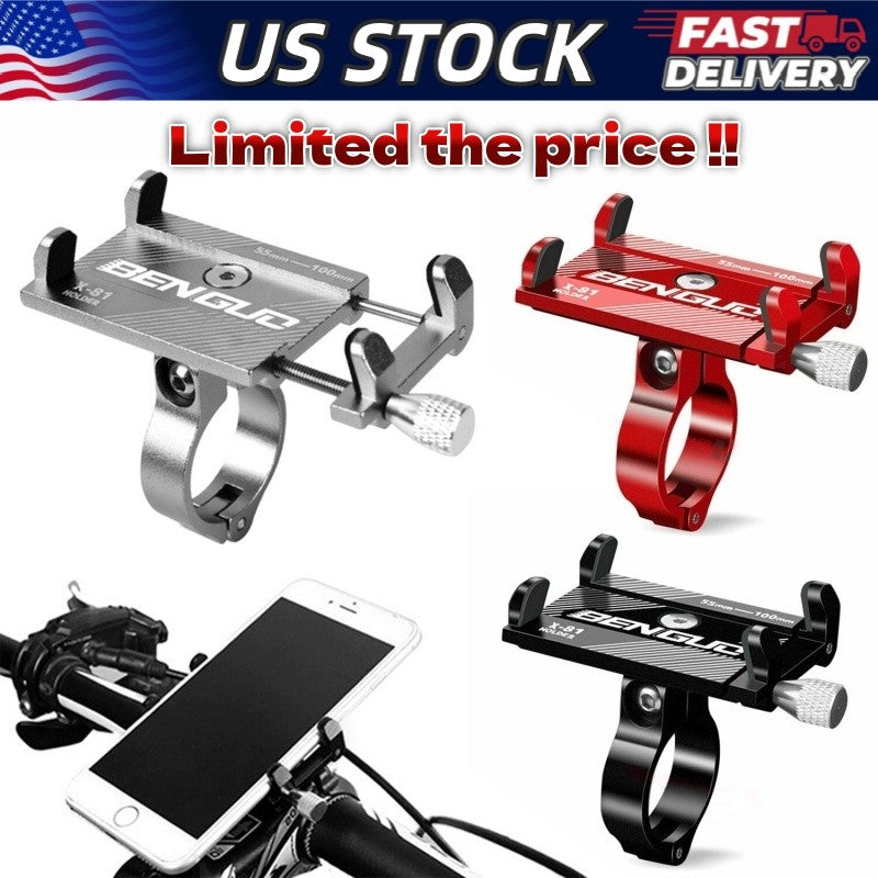 Adjustable Aluminum Bicycle Phone Mount Handlebar GPS Holder for Motorcycle