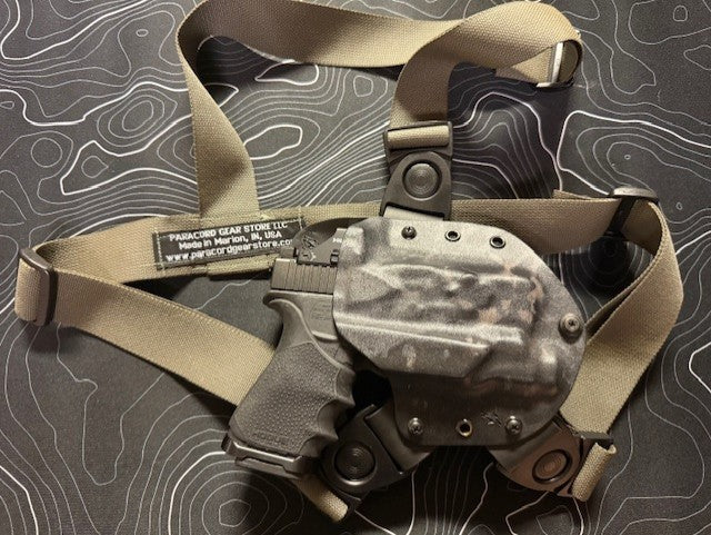 3 Point Chest Harness for Holster with Hardware - Wolf Grey, Universal Fit