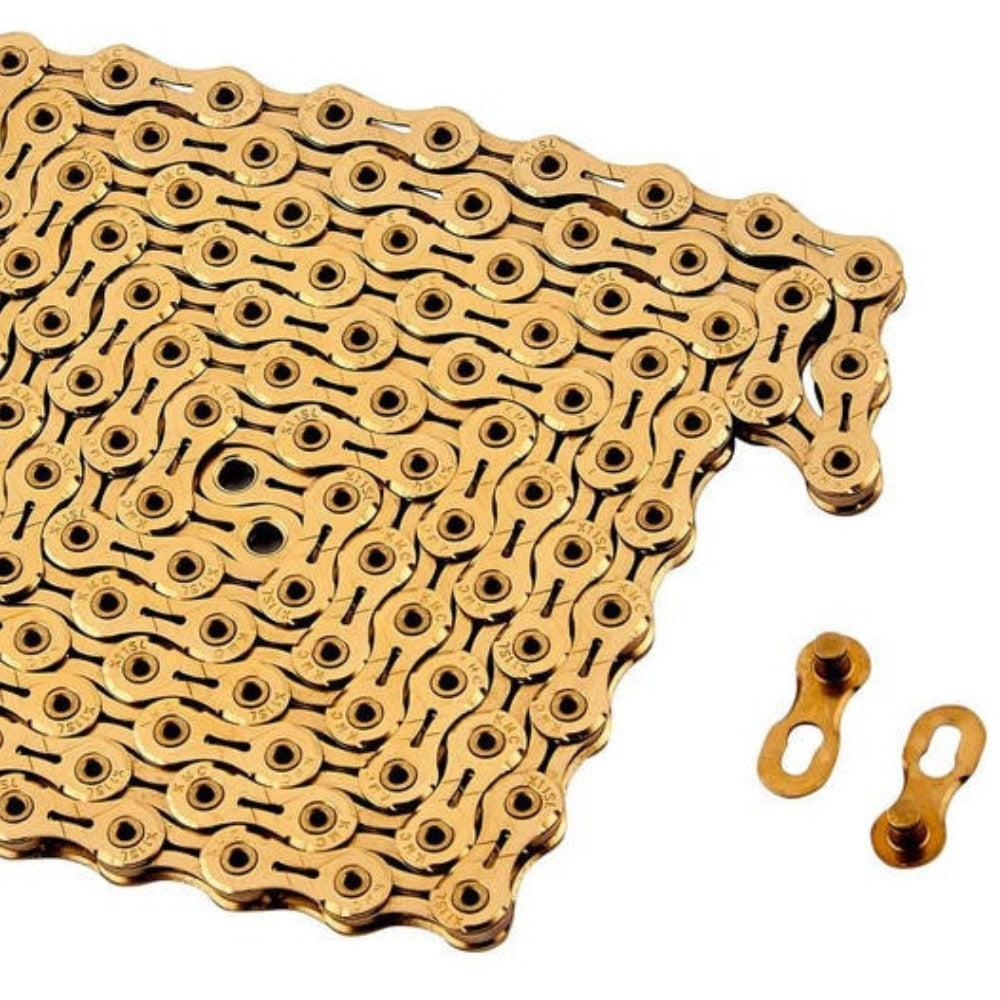 11-Speed Bicycle Chain 118 Links Gold for Mountain & Road Bikes