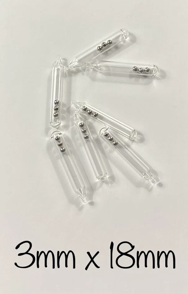 Glass Rattles for Fishing Baits, Worms, Flies & Lures – Multiple Sizes & Quantities