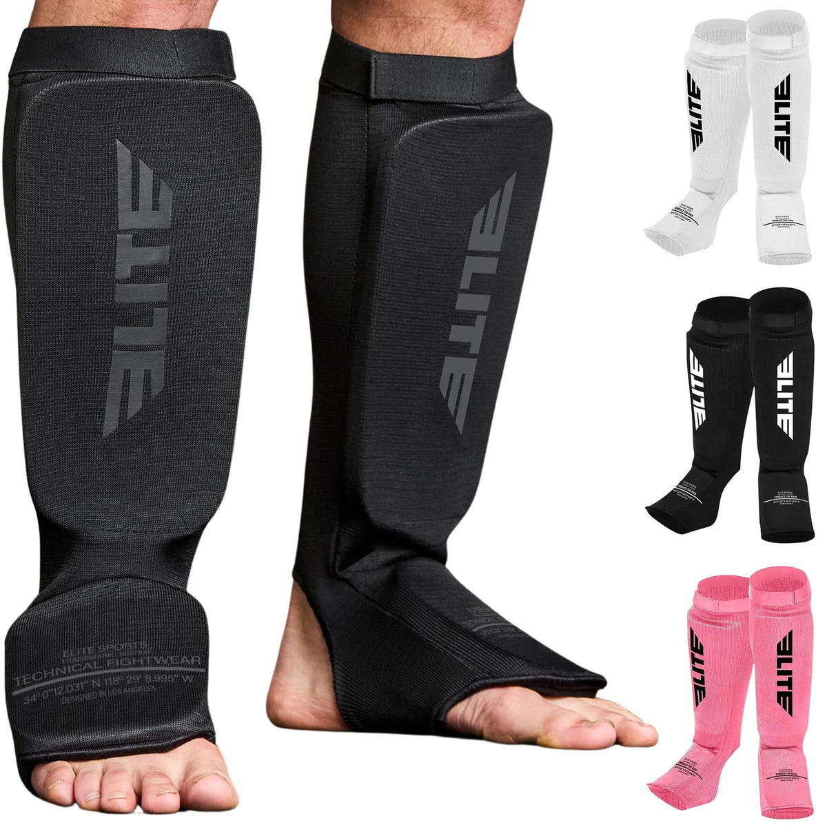 MMA Kickboxing Shin Guards with Instep Protection for Sparring & Training