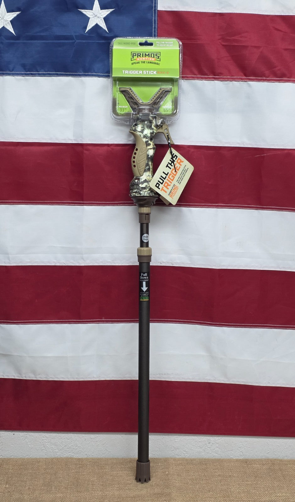 Adjustable Monopod Shooting Rest Stick for Hunting & Shooting - 33-65 Inches
