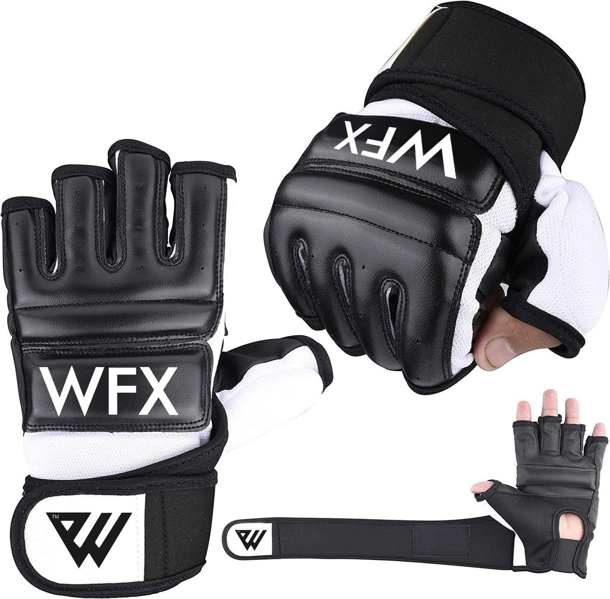 Boxing Gloves MMA Sparring Gear for Martial Arts Training - Large Black