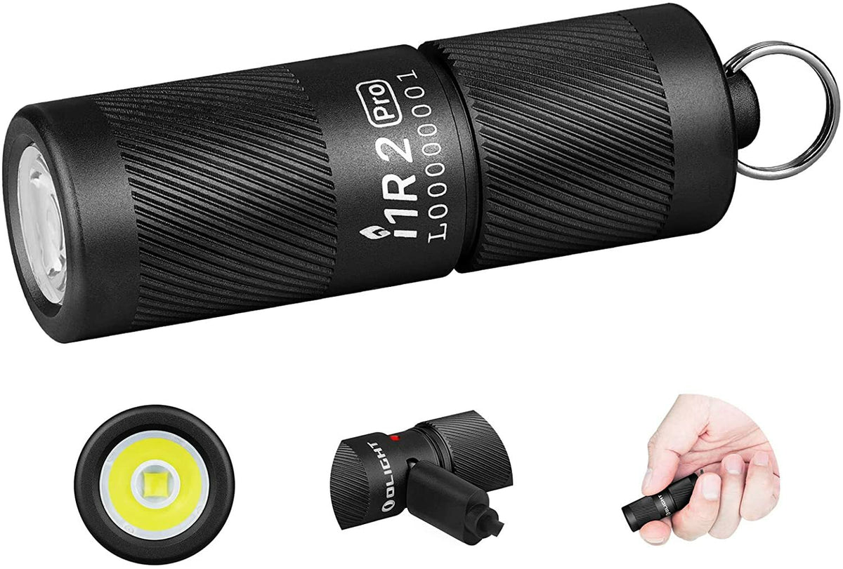 Rechargeable Keychain Flashlight - Compact 180 Lumen EDC Light with USB-C