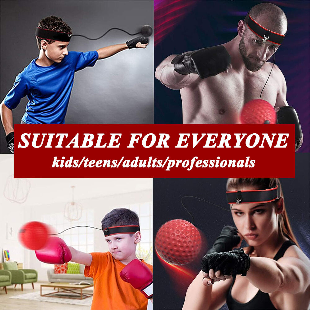 Reaction Ball Boxing Reflex Training Set with Adjustable Headband for Speed & Focus