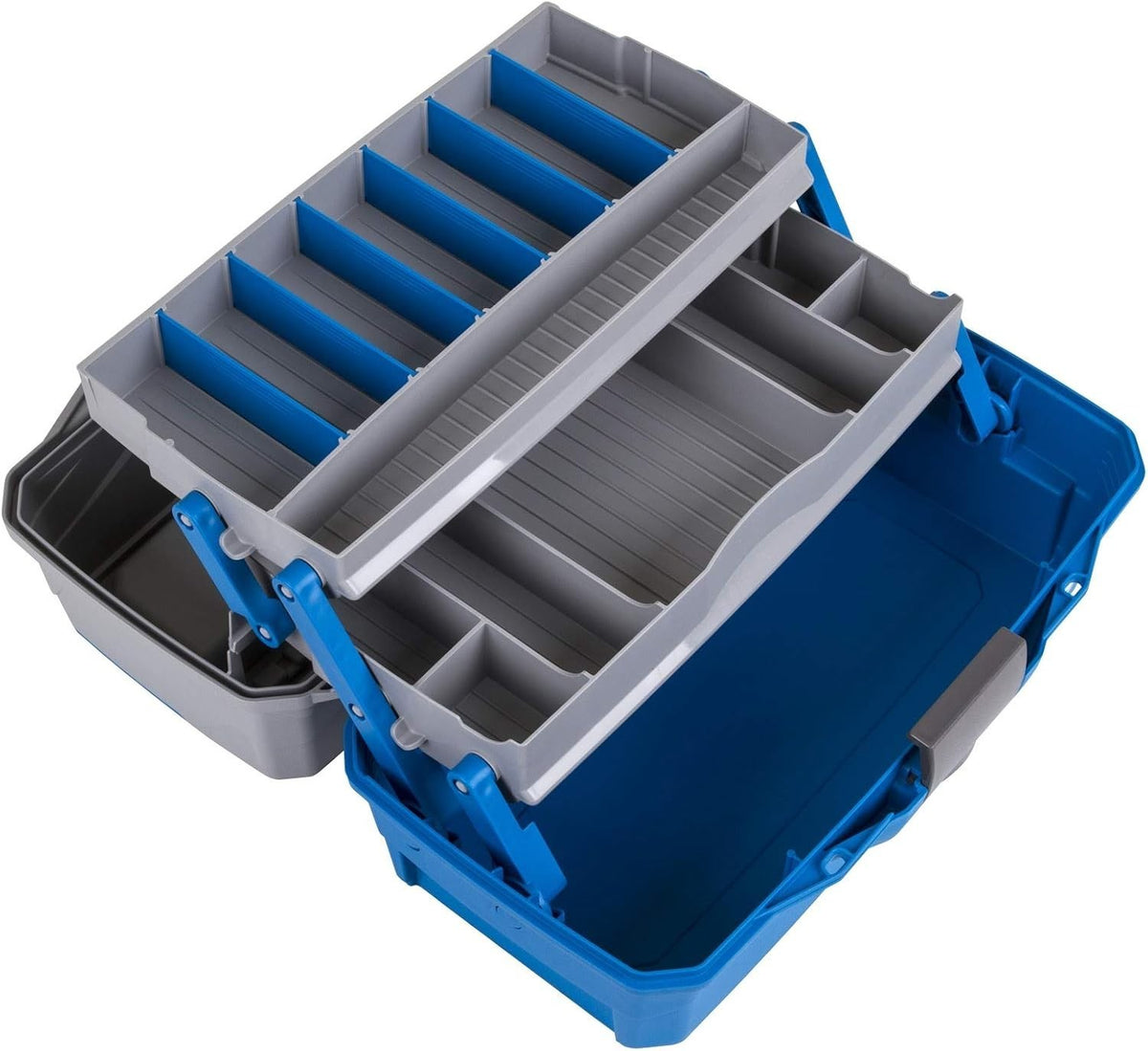 2-Tray Classic Tackle Box with Removable Dividers and Lid Accessory