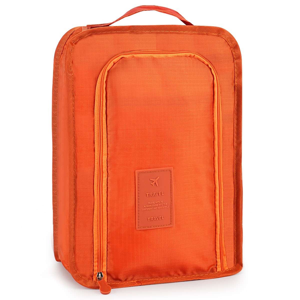 Travel Waterproof Shoe Storage Bag with Mesh Pocket and Zipper Closure