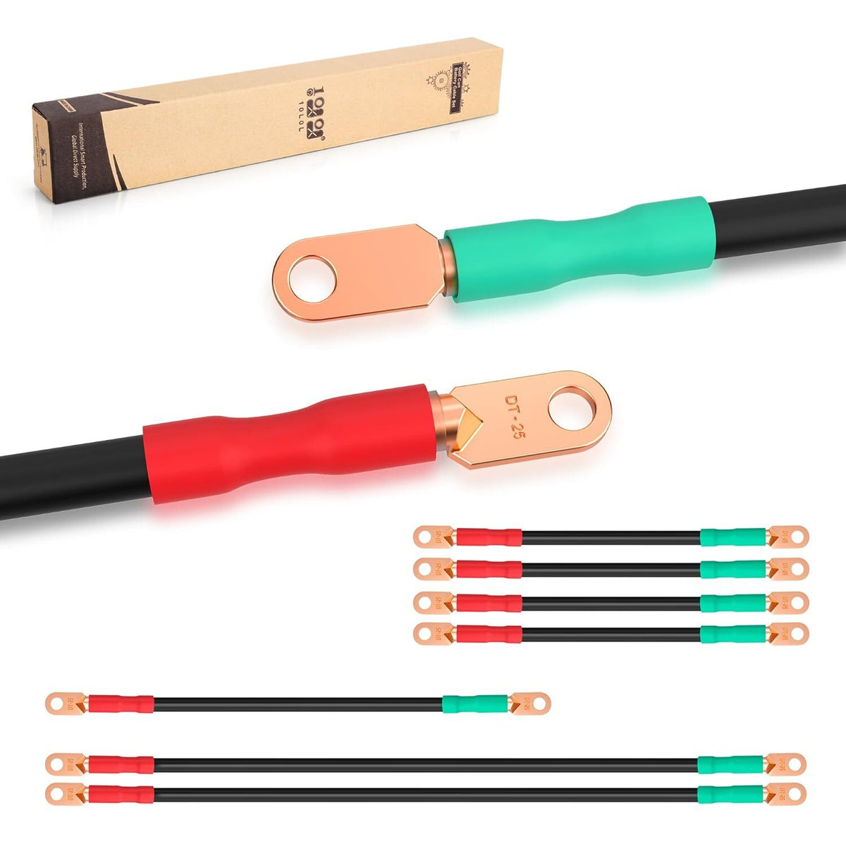 4 Gauge Golf Cart Battery Cables for EZGO 36V & 48V TXT Medalist 1994+ - 7 Pack