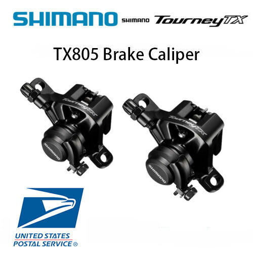 Mechanical Disc Brake Caliper Front & Rear Set - Black, Shimano Compatible
