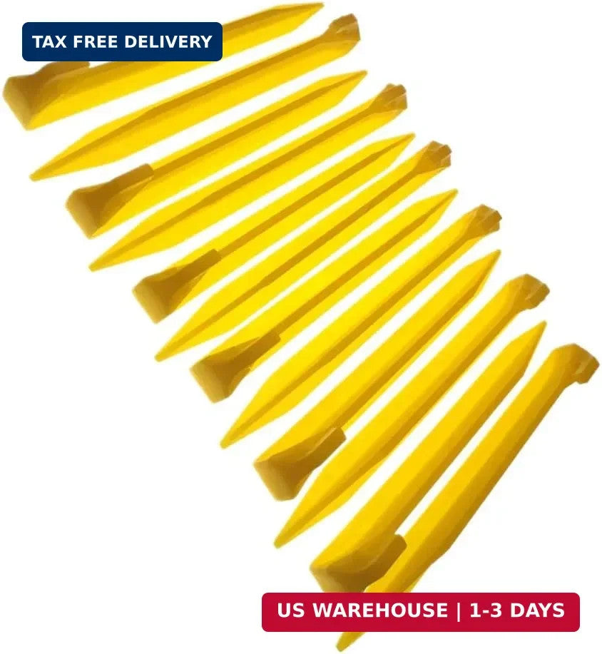 Heavy Duty Plastic Tent Stakes - 12 Pack, 9 Inch Durable Outdoor Pegs