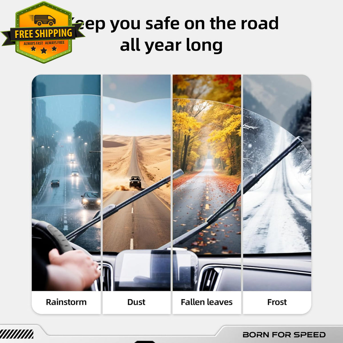 OEM All-Season Windshield Wiper Blades Set for Audi Q3 Q5 SQ5 RS Q5
