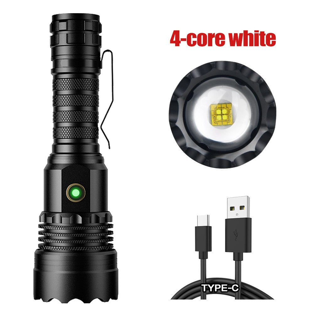 Rechargeable Waterproof Laser LED Flashlight 5 Modes - 50000 Lumens