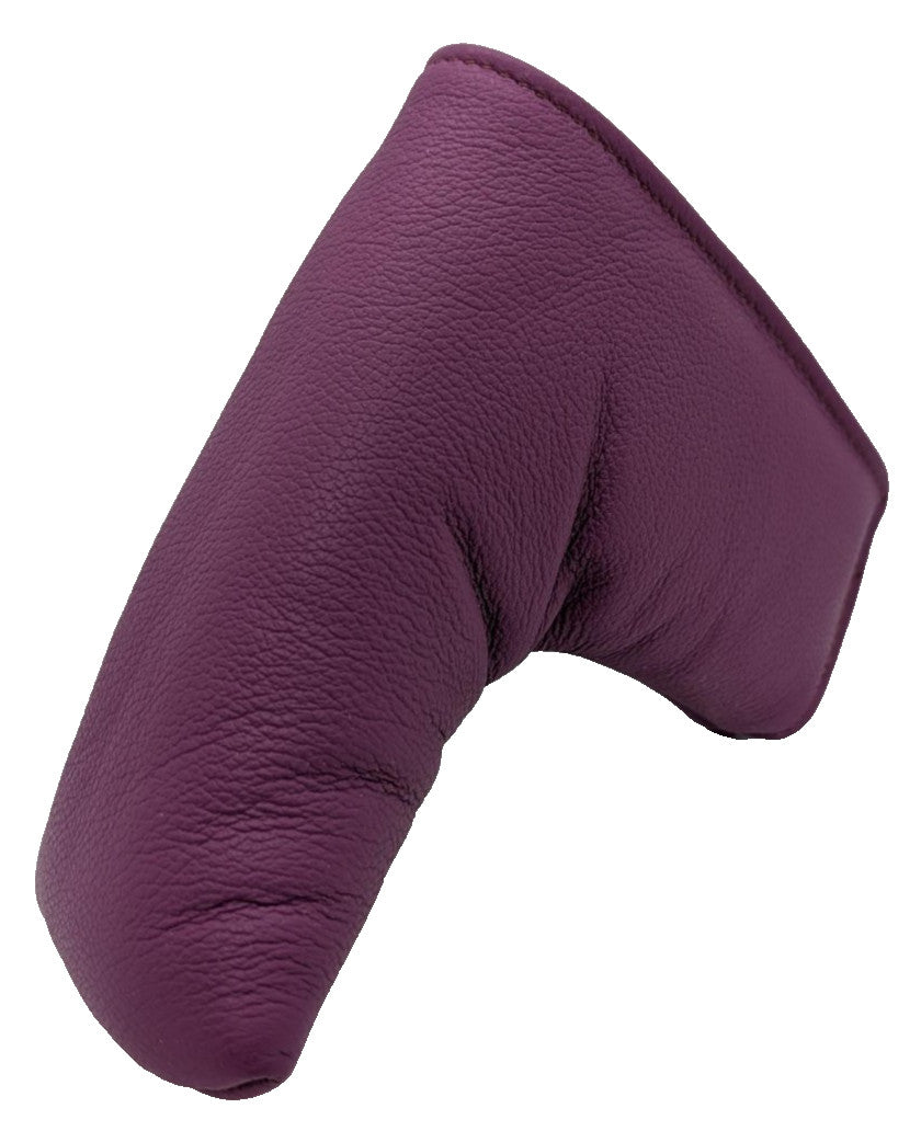 Magenta Leather Golf Blade Putter Headcover - Handcrafted USA
