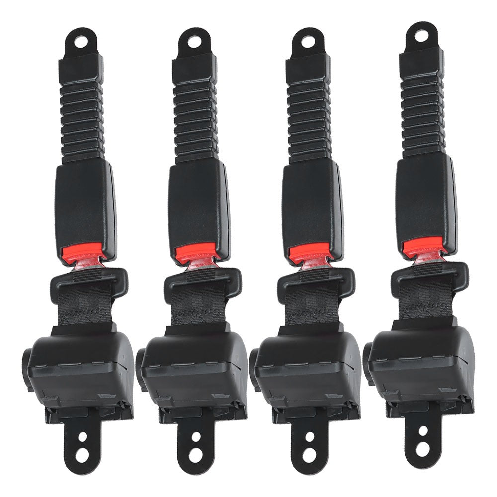 Retractable Golf Cart Seat Belt Kit for EZGO Yamaha Club Car – 4 Passenger