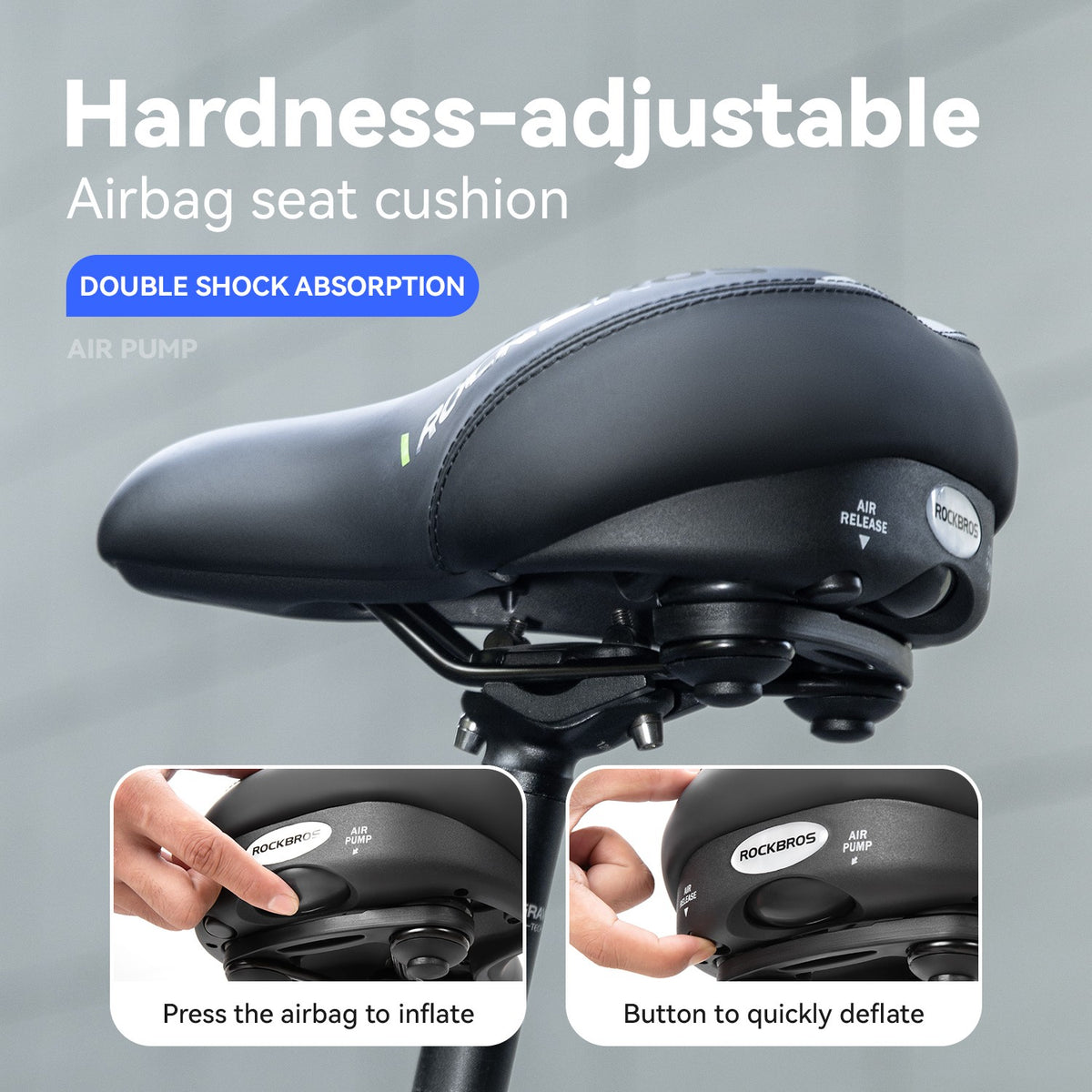 Inflatable Bicycle Seat Cushion Shock Absorbing Comfortable Saddle