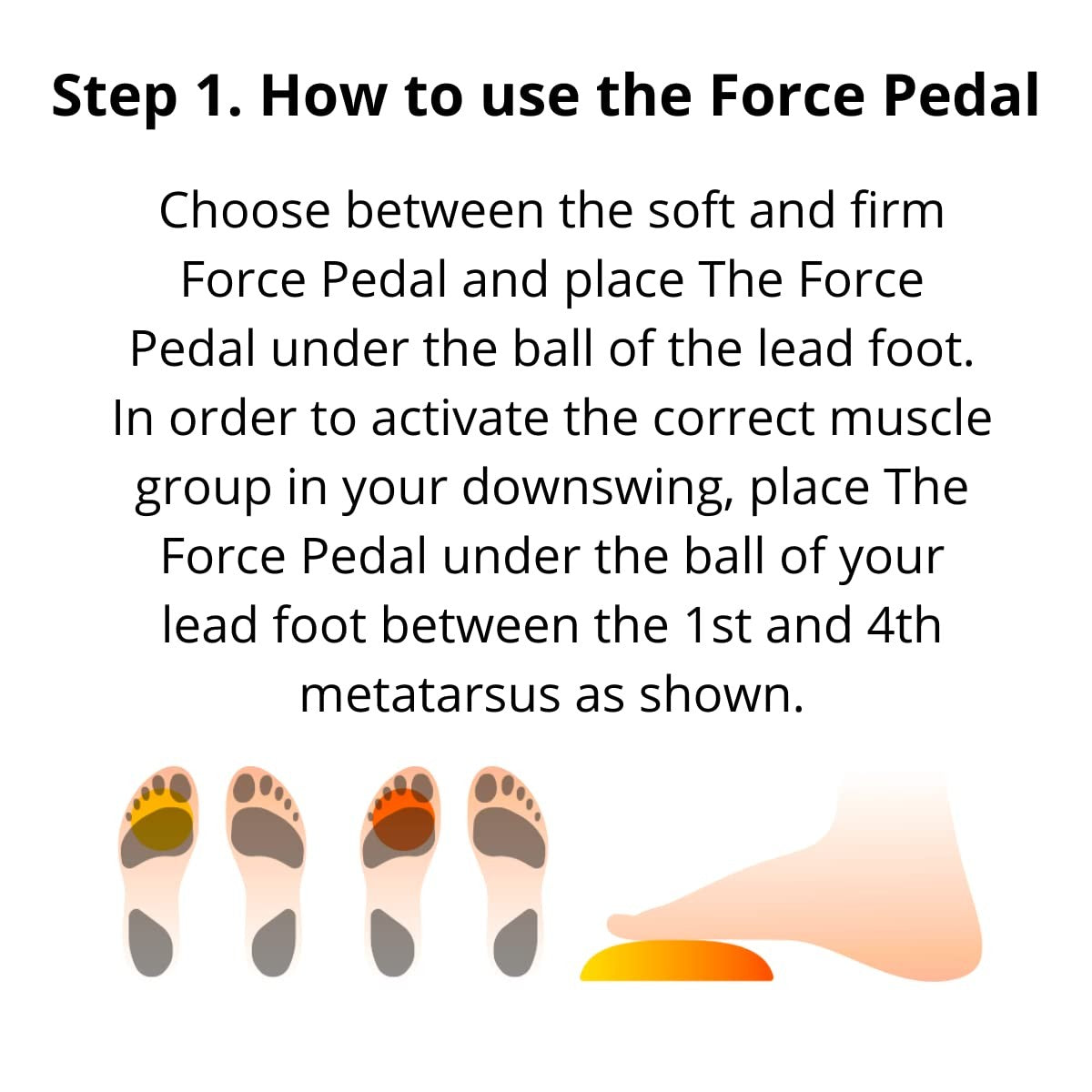 Golf Swing Training Aid - Ground Reaction Force Pedals for Increasing Club Head Speed