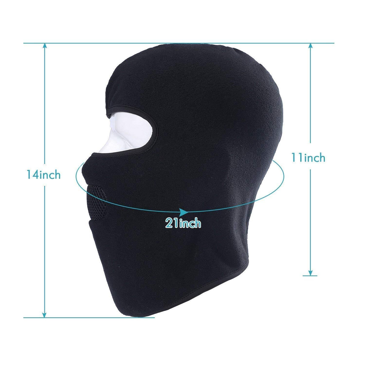 Unisex Thermal Ski Mask Fleece Full Face Cover for Winter Outdoor Sports