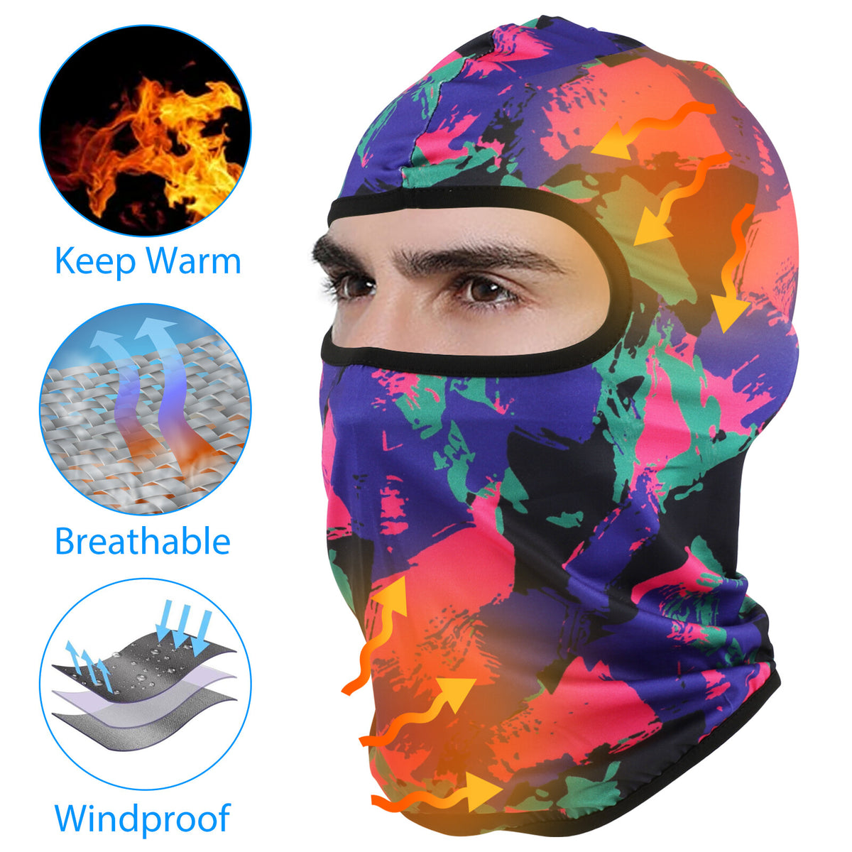 High Elasticity UV Protection Breathable Face Mask for Outdoor Activities