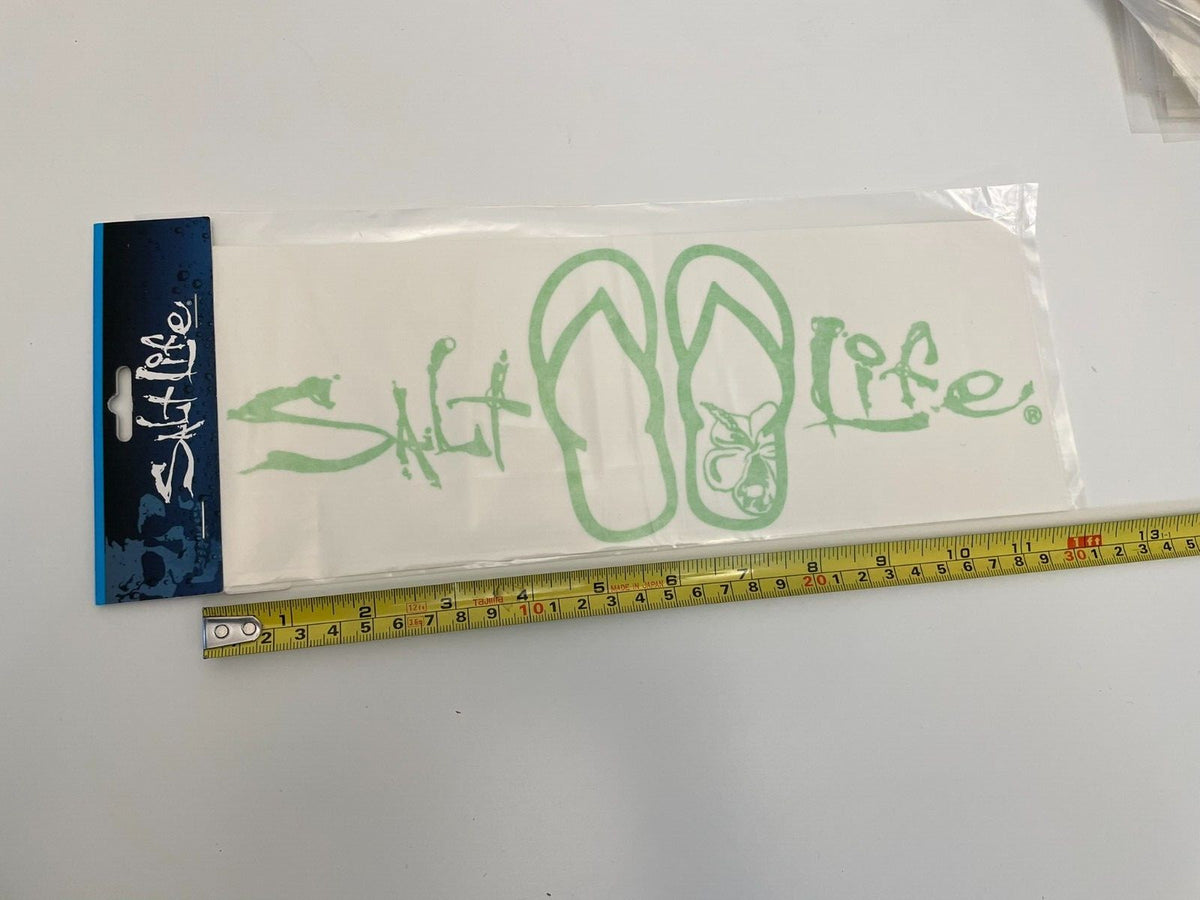 Salt Life 12" Lime Green Vinyl Decal for Boats & Vehicles - Surface Mount Sticker