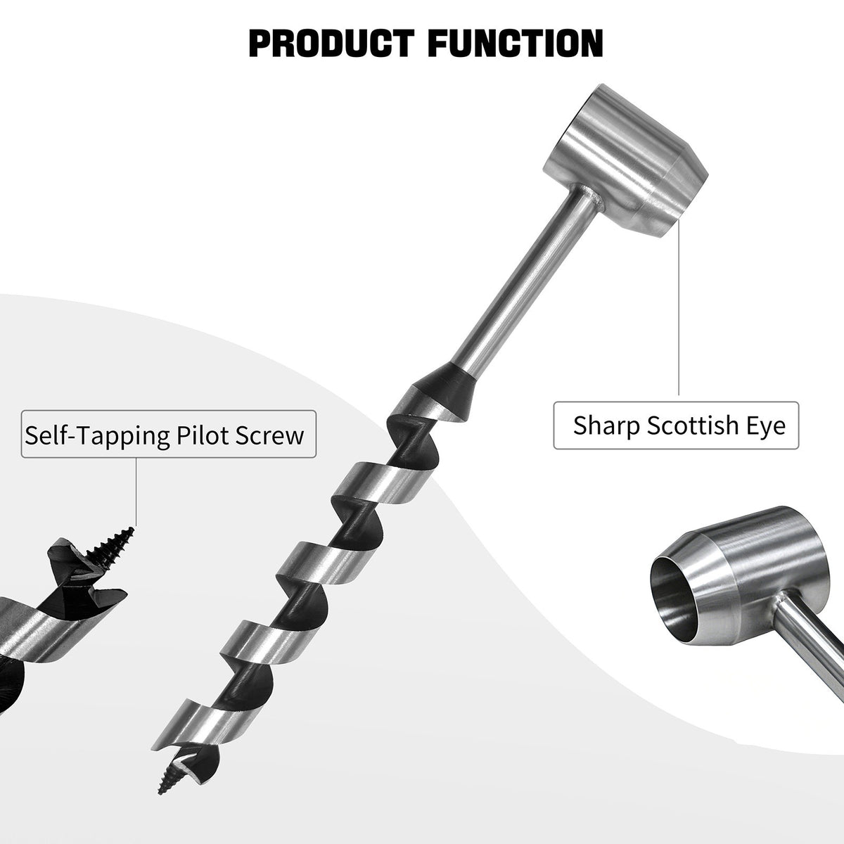 1-Inch Wood Auger Drill Bit for Hand Drilling Bushcraft & Survival