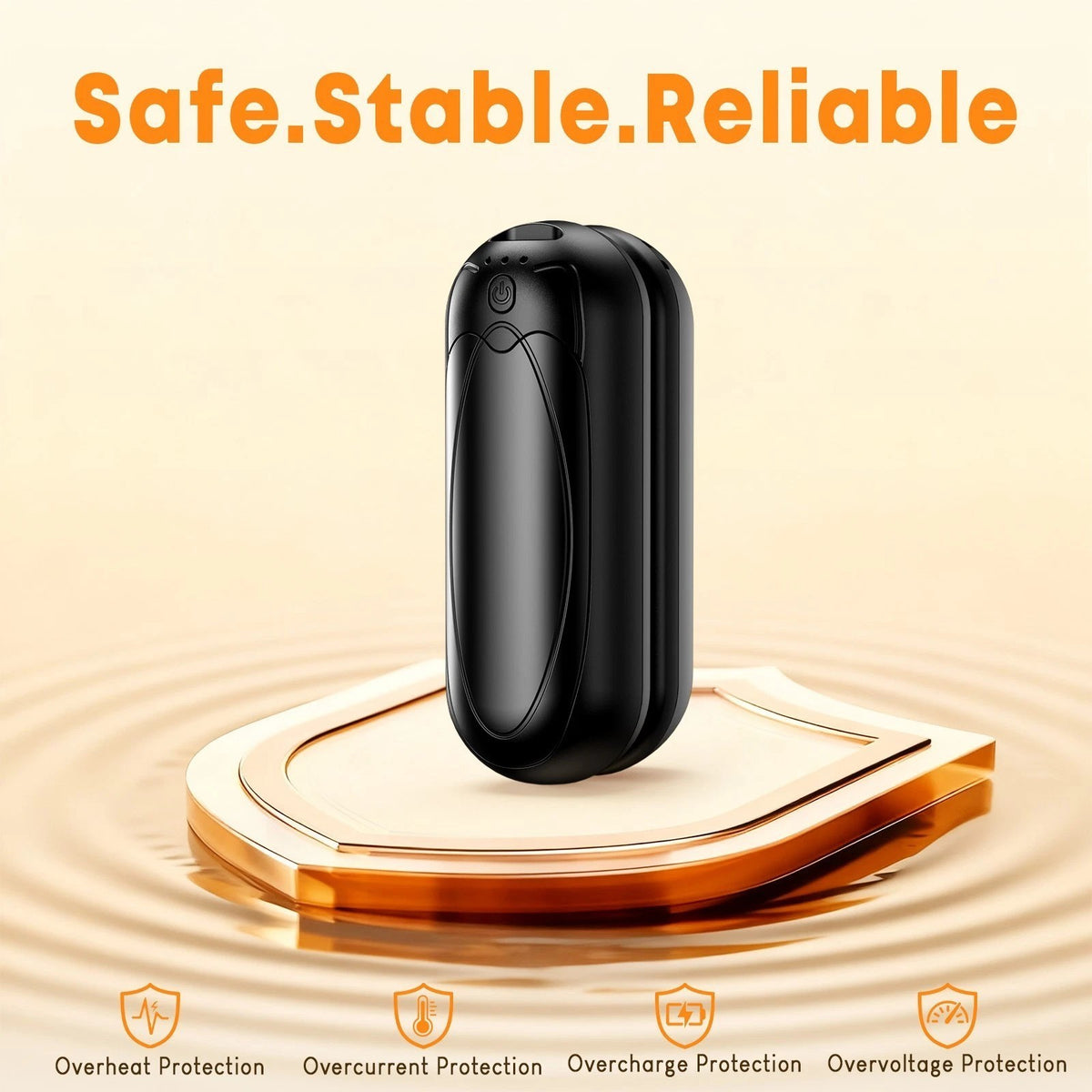 Rechargeable Hand Warmers 2 Pack with 3 Heat Levels, Portable USB 4000mAh