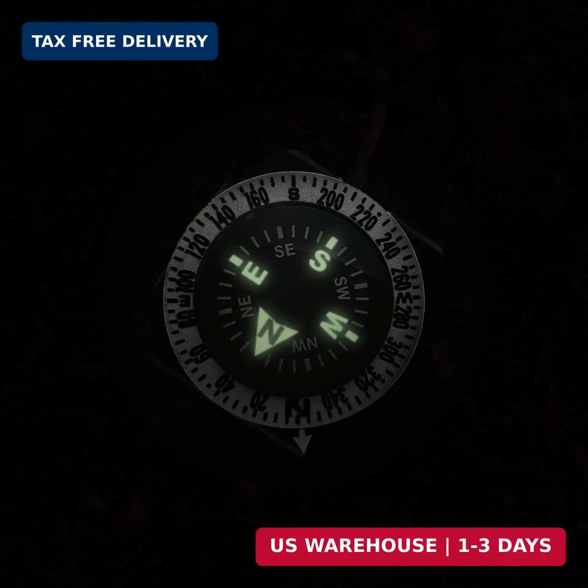 Micro Wrist Compass for Hiking Camping Survival Watch Band Attachment