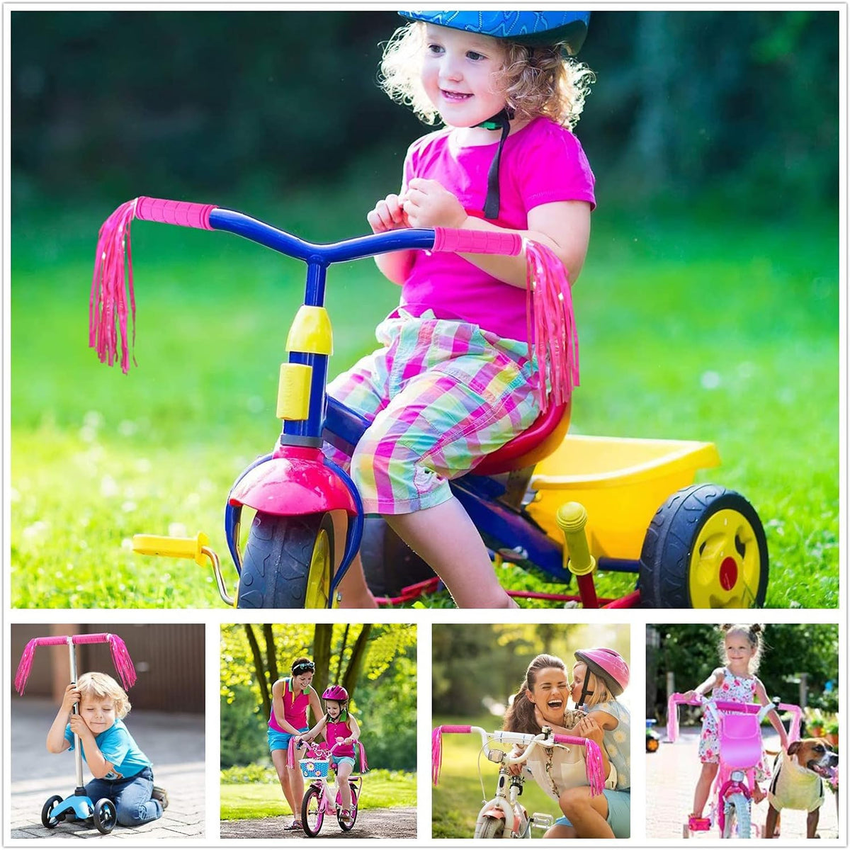 Non-Slip Bike Handlebar Grips for Kids and Adults with Tassel