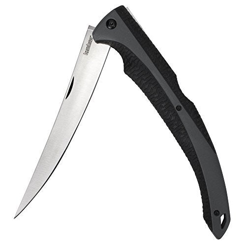Folding Fillet Knife with K-Texture Grip - 6.5 Inch Blade for Fishing
