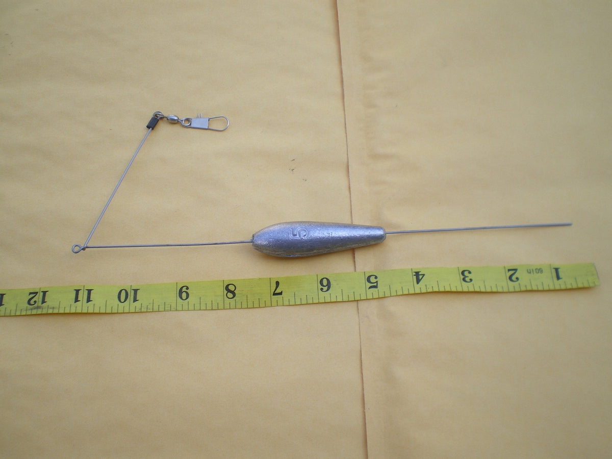 12 Pcs 4 oz Stainless Steel Bottom Bouncer Sinkers with 10" Legs & Swivel