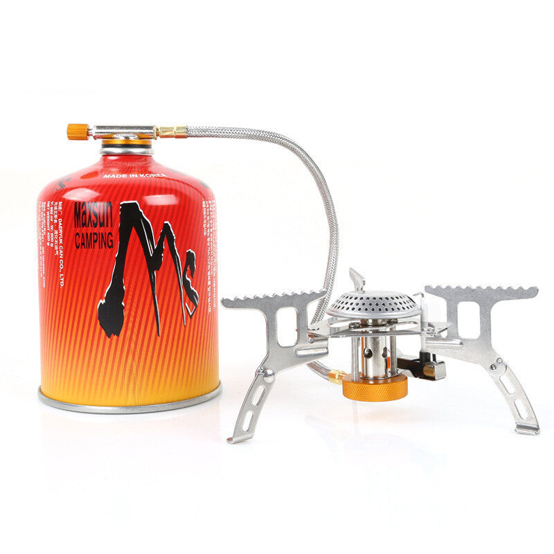 3900W Portable Camping Gas Stove with Propane Adapter, Windproof & Lightweight