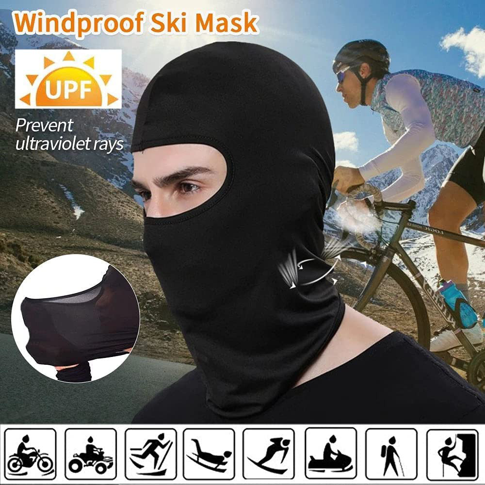 6 Pack Men Women Balaclava Face Mask Lightweight Neck Gaiter for Ski Motorcycle