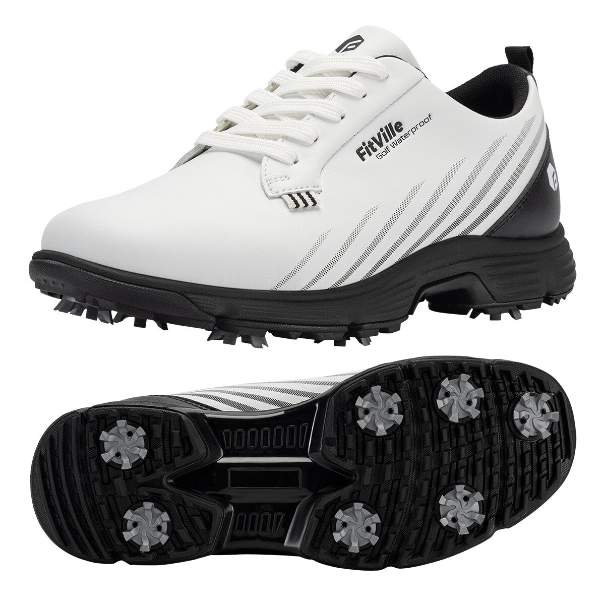 Men's Spikeless Golf Shoes Waterproof Breathable Athletic Sneakers