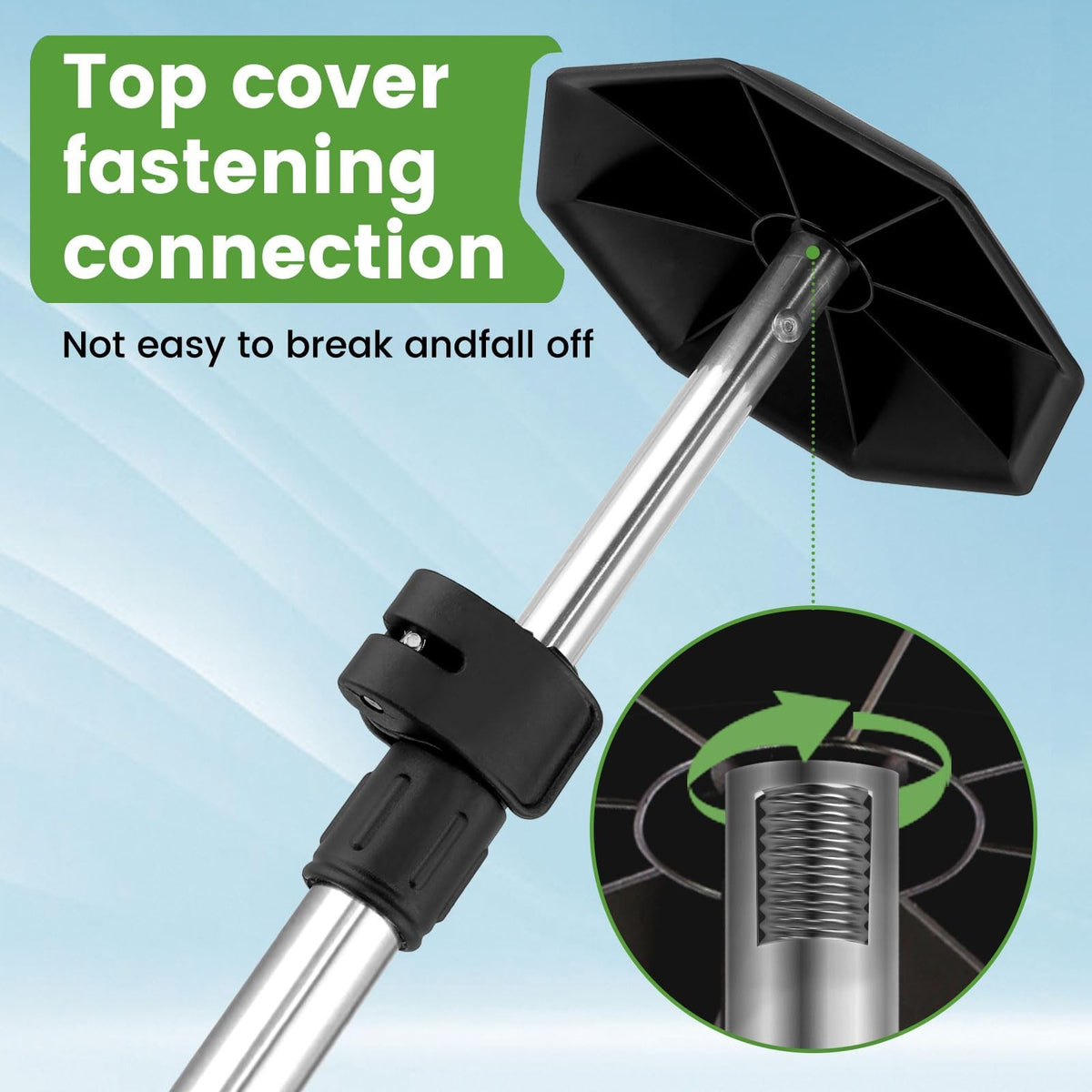 Adjustable Stainless Steel Golf Travel Bag Support Pole 33-60 Inches