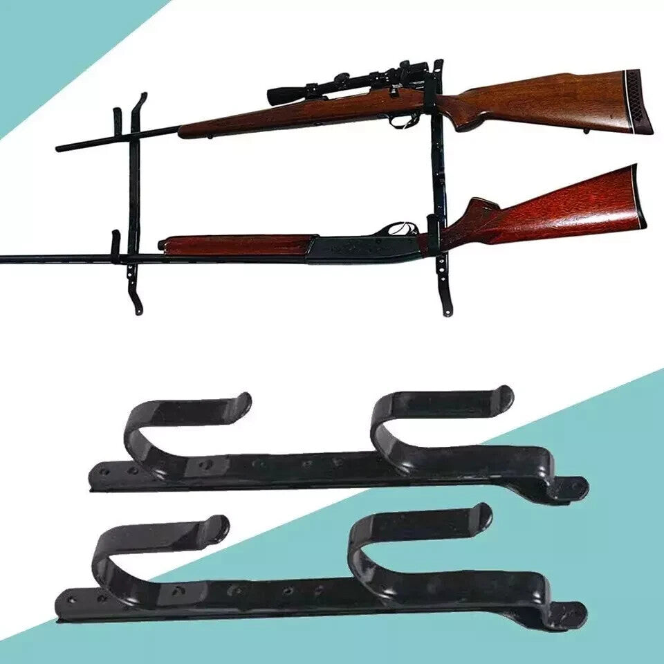 Heavy-Duty Truck Gun Rack - Versatile Black Metal Rifle & Tool Holder