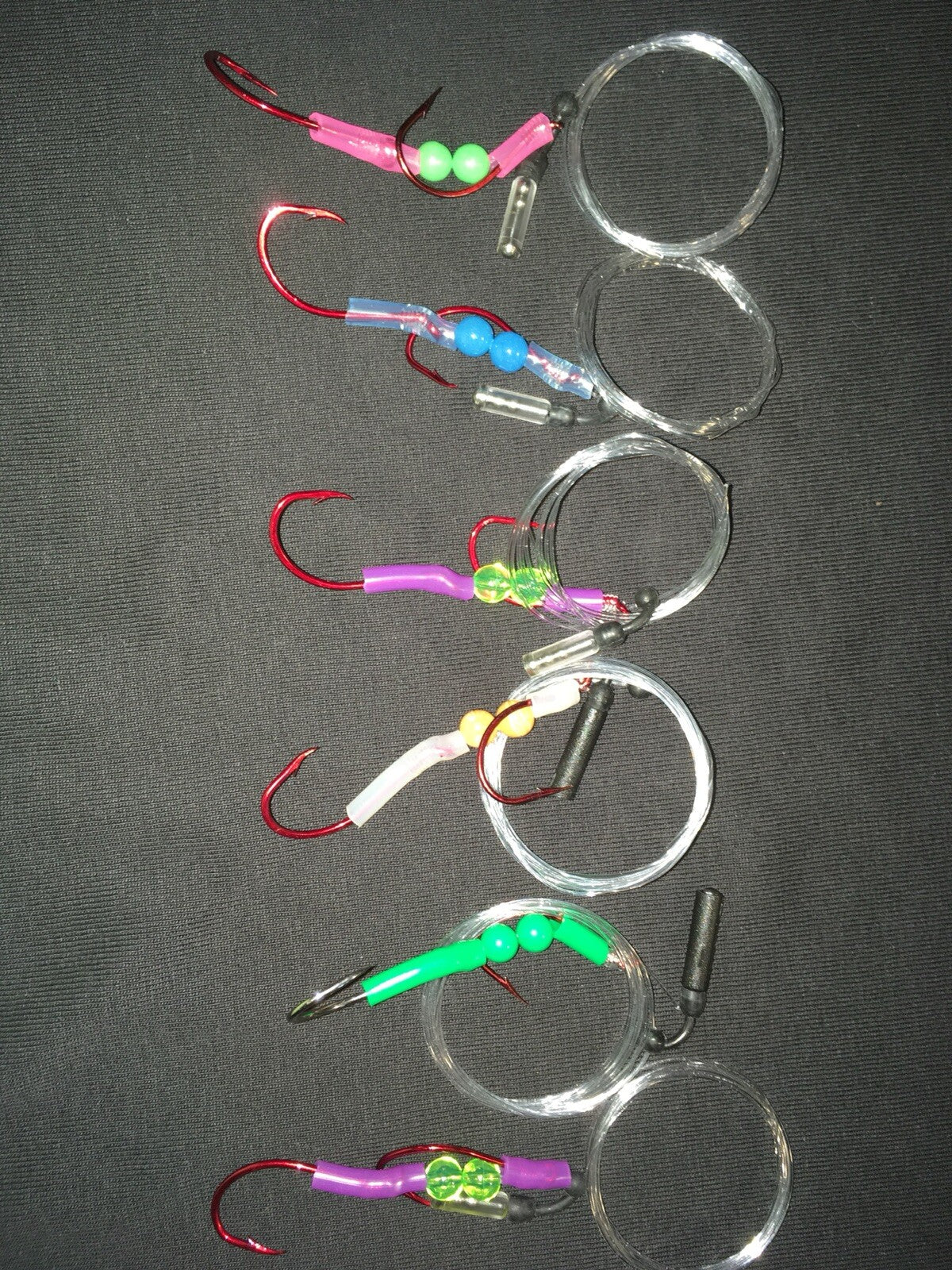 Big Eyes Salmon Trolling Flies Pack of 2 - 4 Inch Rigged Saltwater Lures