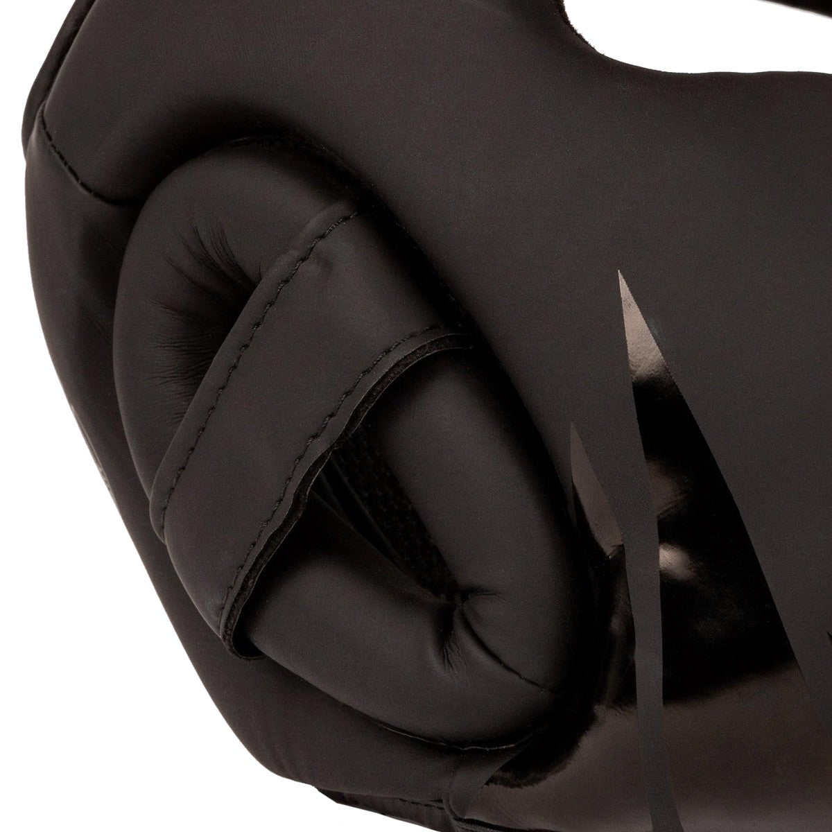 Kids Boxing Headgear Training Helmet Black/Black Adjustable Fit