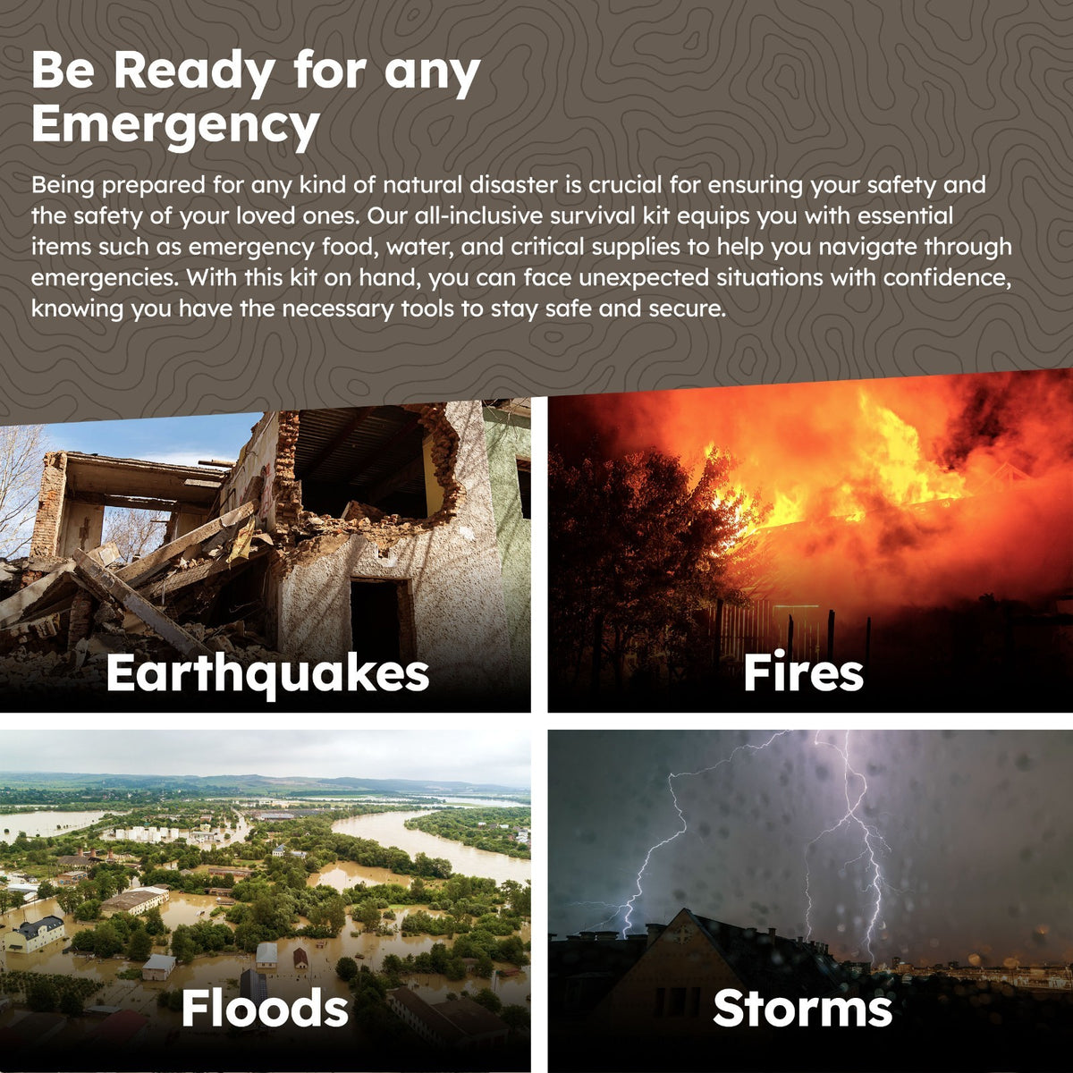 Pre-Packed Survival Backpack for Emergency Preparedness - Family Kit