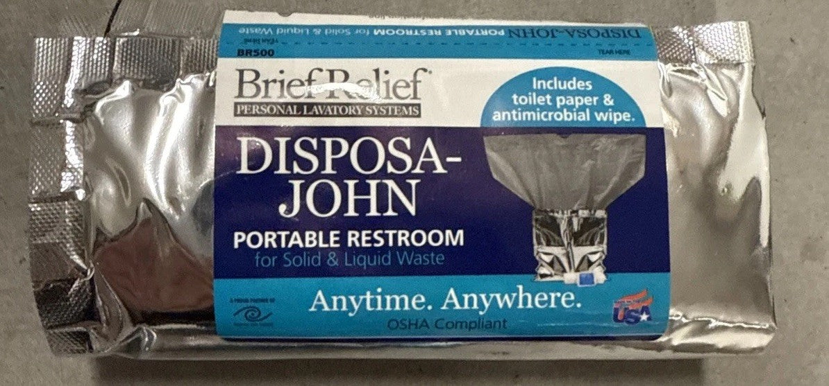 Disposable Urinal Bags Pack of 6 Portable Restroom Emergency Use