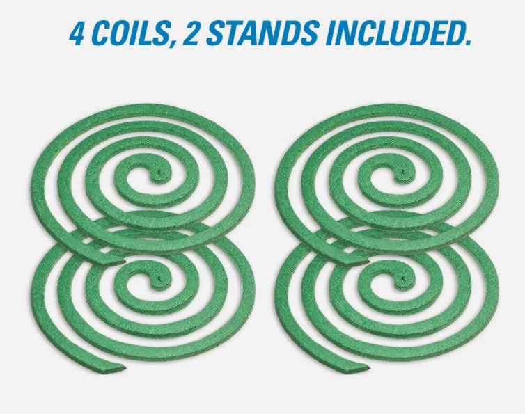 Outdoor Bug Repellent Mosquito Coils 4 Pack for Patio Camping & Porch