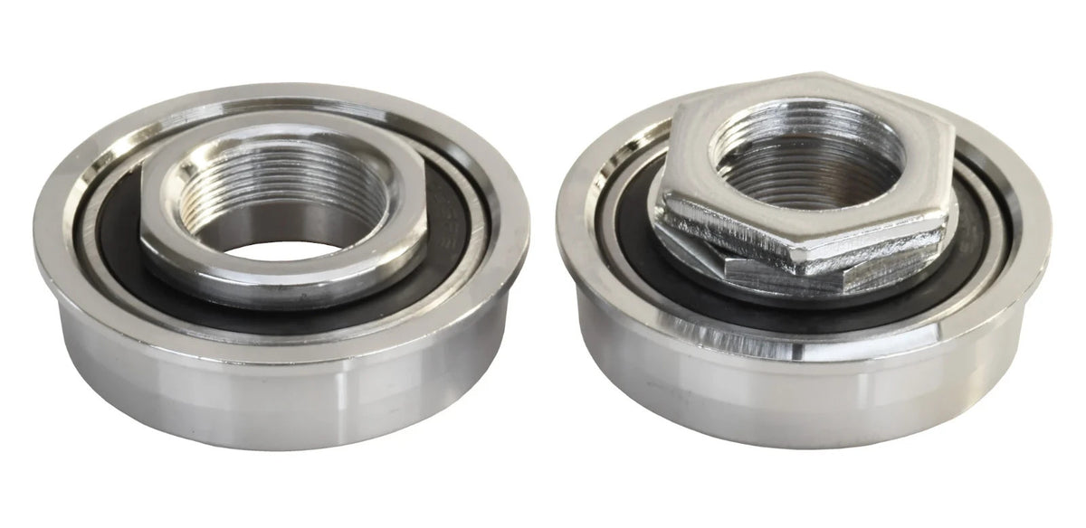 Sealed Bicycle Bottom Bracket for One Piece Crank 24T - Chrome Plated