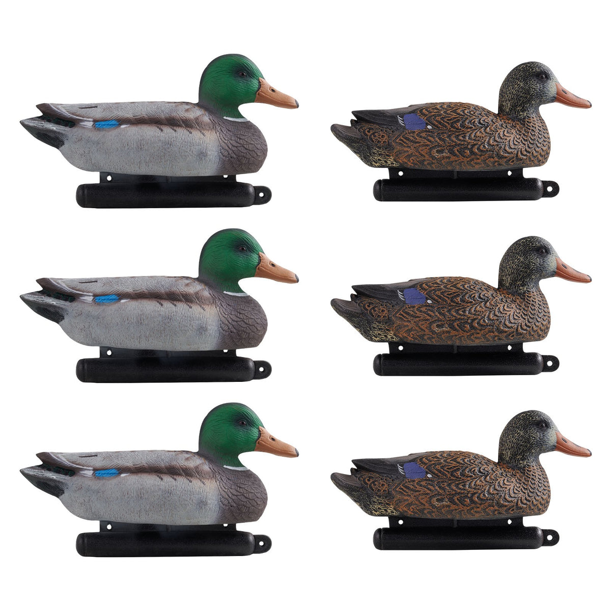 Outdoor Duck Decoy 6-Pack - Realistic Floating Hunting Decoys