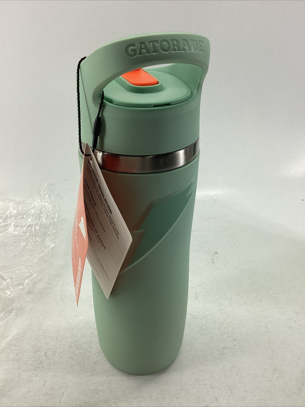 22oz Stainless Steel Sports Water Bottle with Straw Cap - Sage