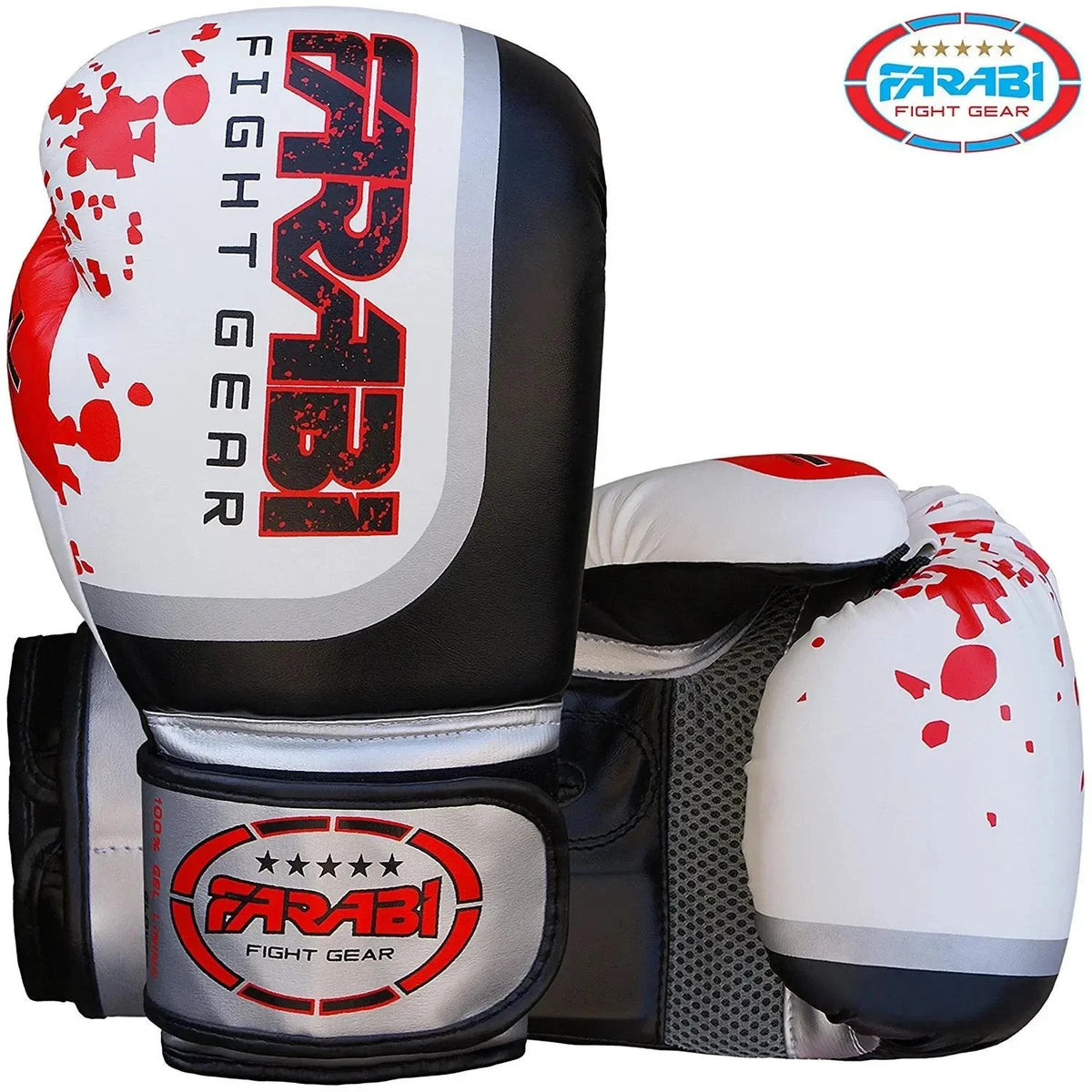 Leather Boxing Gloves Gel Padding Training Sparring MMA Gloves 10-16oz