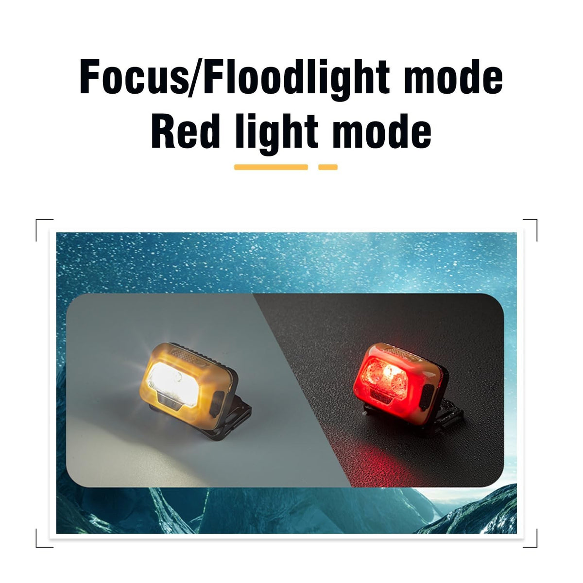 LED Headlamp 500 Lumens Waterproof Outdoor Head Torch with Red Light