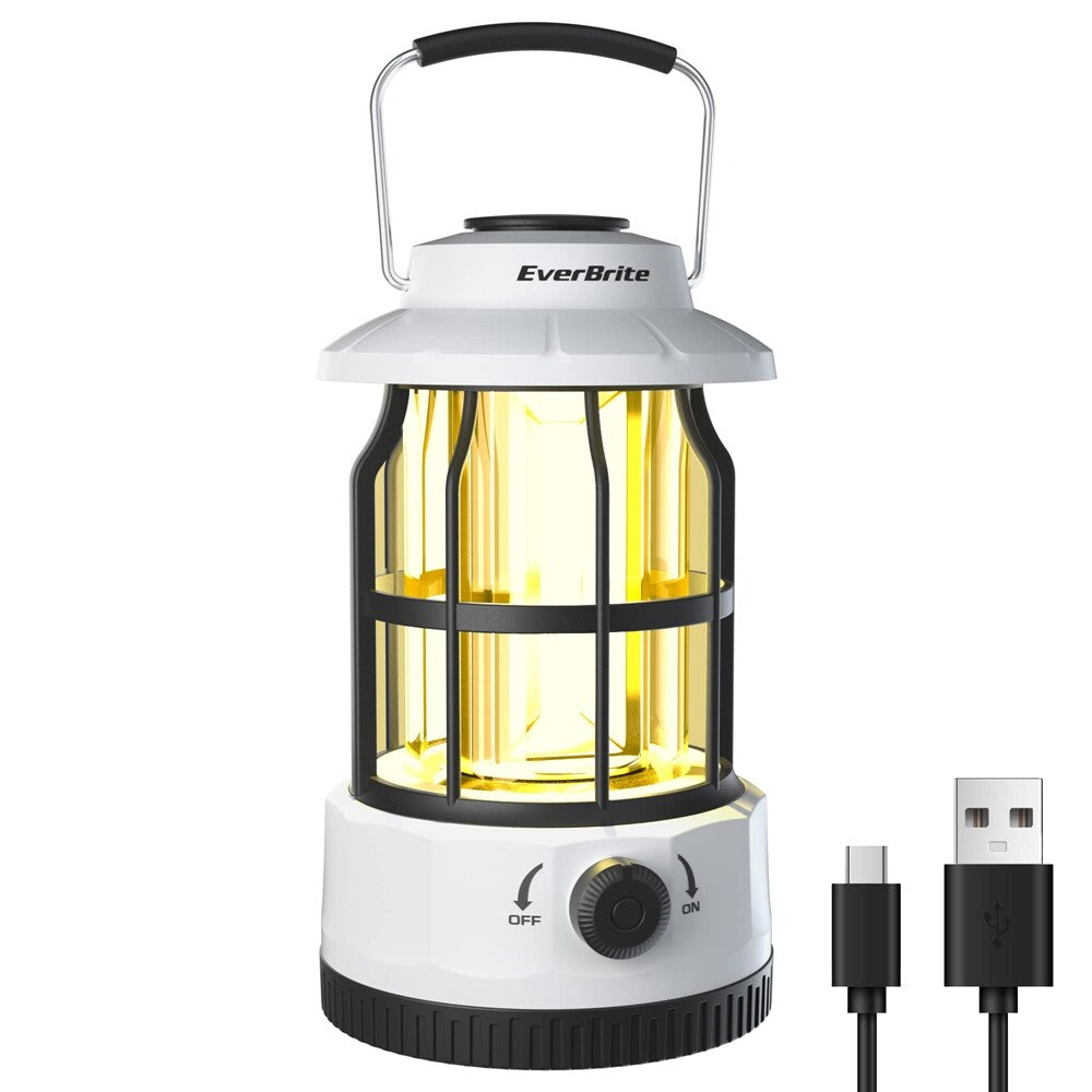 Rechargeable LED Camping Lantern with 250 Lumens and Stepless Dimming